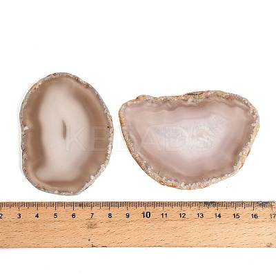 Dyed & Heated Natural Agate Slice Cabochons GG-CBAAF67-01A-1