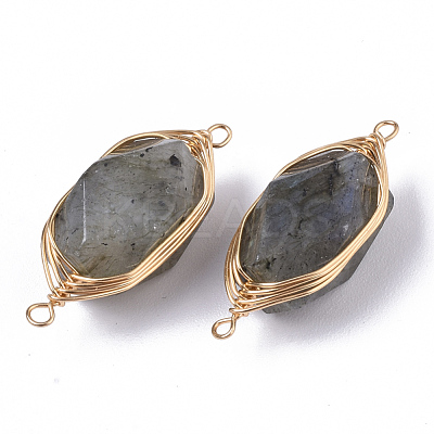 Natural Labradorite Links connectors G-T131-04A-1