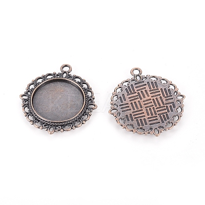 Zinc Alloy Pendant Settings for Cabochon & Rhinestone LS-PALLOY-A15290-R-FF-1