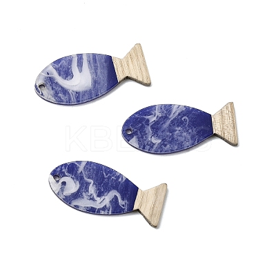 Whitewood with Resin Pendants WOOD-G025-03-1