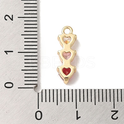 Brass Cubic Zirconia Pendants KK-G499-07G-01-1