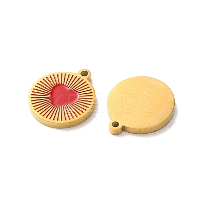 Ion Plating(IP) 304 Stainless Steel Enamel Charms STAS-M102-23G-01-1