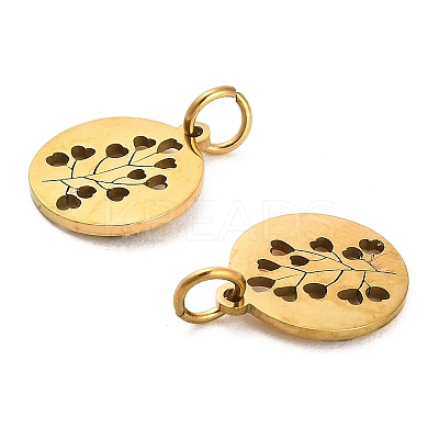 304 Stainless Steel Charms STAS-D050-07G-11-1