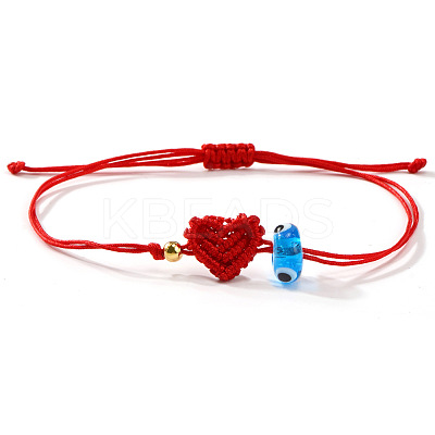 Lampwork Bead Braided Bead Bracelets JB7932-7-1