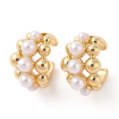 Rack Plating Brass Cuff Earring for Women EJEW-G394-39G-1