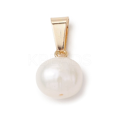 Natural Cultured Freshwater Pearl Potato Charms PALLOY-JF04890-01-1