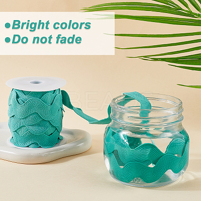 9 Yards Polyester Wavy Fringe Trim Ribbon OCOR-XCP0002-94D-1