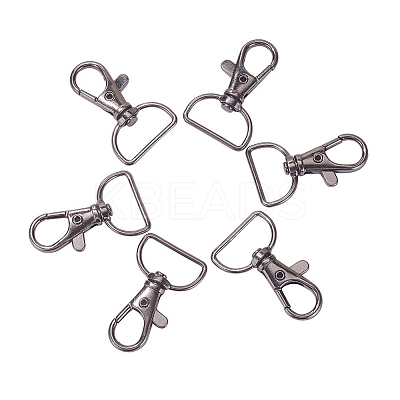 Zinc Alloy Swivel Lobster Claw Clasps PALLOY-YW0001-02B-1