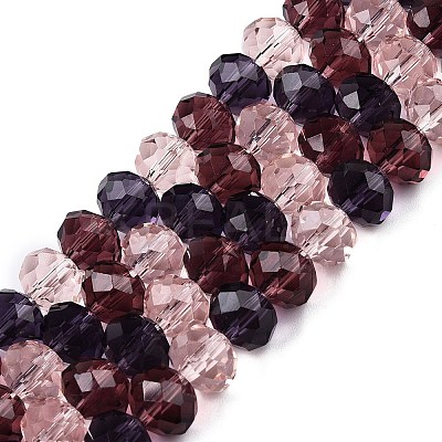 Transparent Glass Beads Strands GLAA-T023-09C-1