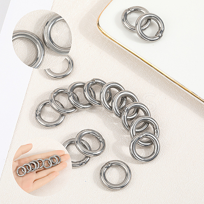 20Pcs 304 Stainless Steel Closed Jump Rings STAS-SP0001-85B-1