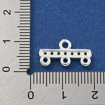 Rack Plating Brass Micro Pave Clear Cubic Zirconia Rectangle Chandelier Component Links KKB-L215-037S-1