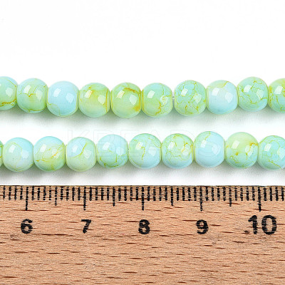 Baking Paint Glass Beads Strands DGLA-N003-6mm-C04-1