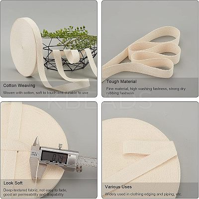 Cotton Cotton Twill Tape Ribbons OCOR-WH0057-30C-03-1
