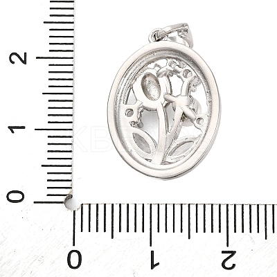 Brass Micro Pave Cubic Zirconia Pendants KK-A232-10P-1
