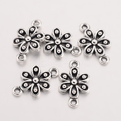 Tibetan Style Alloy Flower Links connectors LS-TIBE-Q037-009-RS-1