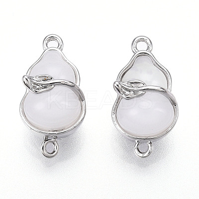 Brass & Handmade Lampwork Box Clasps KK-P291-29P-1