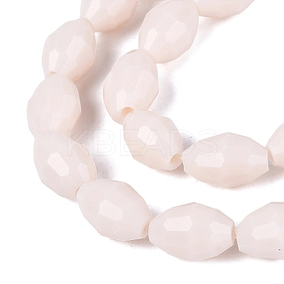 Opaque Solid Color Glass Beads Strands GLAA-N071-01A-C02-1