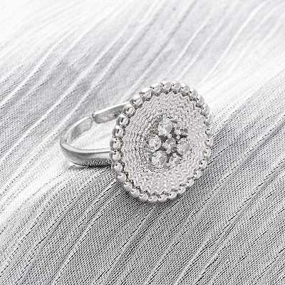 Brass Micro Pave Cubic Zirconia Cuff Rings RJEW-D323-05P-1