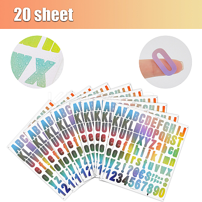 Vinyl Alphabet Number Self-Adhesive Waterproof Mail Box Stickers STIC-WH0002-023-1