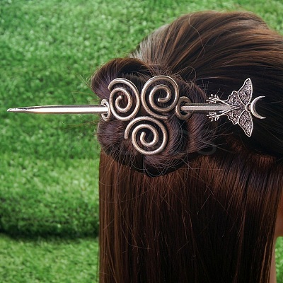 Antique Silver Viking Hair Sticks Hair Pin PW-WG2F806-24-1