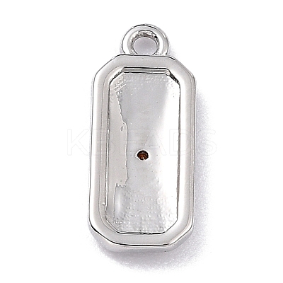 Brass Micro Pave Cubic Zirconia Charms ZIRC-I054-12P-08-1