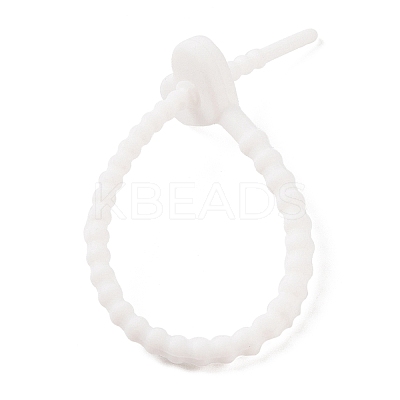 Heart Shape Silicone Cable Zip Ties AJEW-C034-02G-1