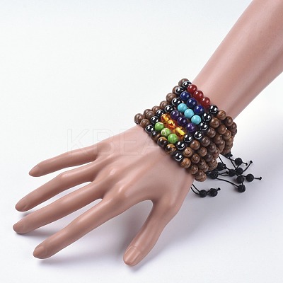 Adjustable Nylon Cord Braided Bead Bracelets BJEW-JB04776-1