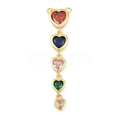 Brass Micro Pave Cubic Zirconia Pendants KK-K418-03A-G-1