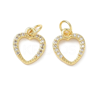Brass Micro Pave Cubic Zirconia Pendants KK-I379-15G-08-1