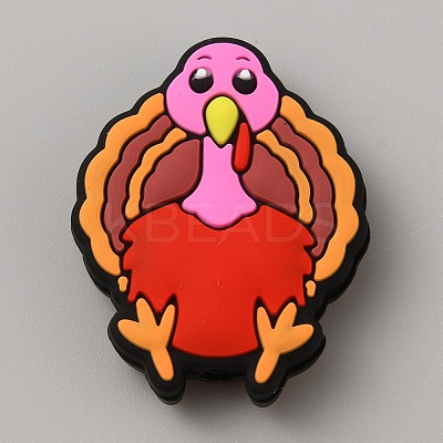 Thanksgiving Day Turkey Food Grade Eco-Friendly Silicone Focal Beads SIL-SZC0008-01-1