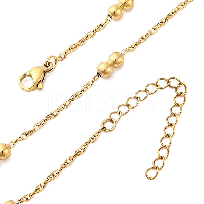 304 Stainless Steel Double Round Rope Chain Necklaces NJEW-C073-06G-1