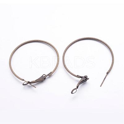 Antique Bronze Wine Glass Charm Ring Iron Hoop Earrings X-E220-NFAB-1