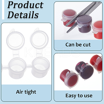 Plastic Empty Paint Pots Strips AJEW-GF0013-97-1