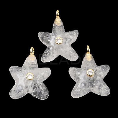 Natural Quartz Crystal Pendants X-G-H353-01G-02-1