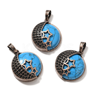 Synthetic Turquoise Pendants G-P560-01R-02-1