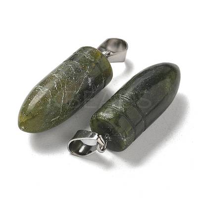 Natural & Synthetic Mixed Gemstone Pointed Pendants G-B127-18P-1