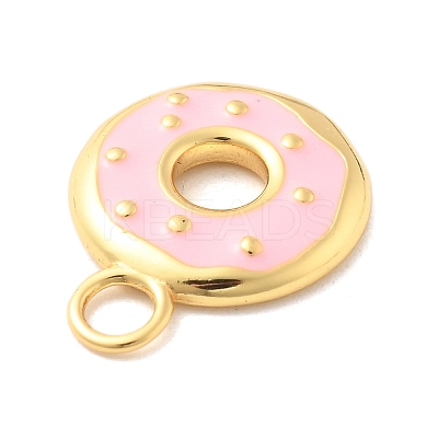 925 Sterling Silver Pink Enamel Pendants STER-Z012-01G-03-1