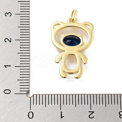 Rack Plating Brass Glass Pendants KK-Z071-46G-02-1
