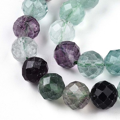 Natural Fluorite Beads Strands G-S345-8mm-31-1