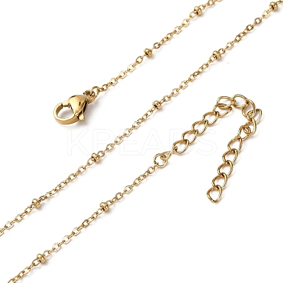 2.5MM 304 Stainless Steel Satellite Chain Necklaces NJEW-T016-25G-1