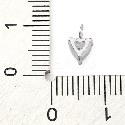304 Stainless Steel Micro Pave Cubic Zirconia Pendants STAS-U042-02A-P-1