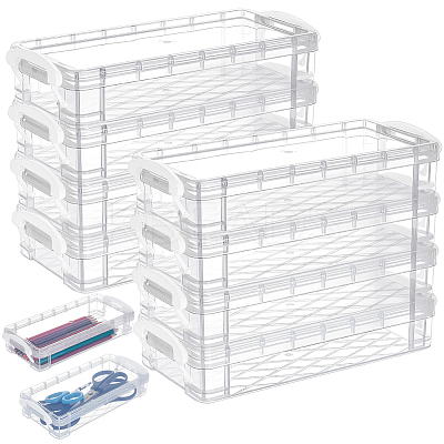 Rectangle Plastic Pencil Case AJEW-WH0596-276C-1