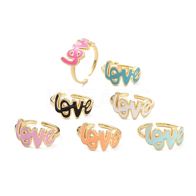 Love Finger Ring for Girl Women KK-C224-07G-1