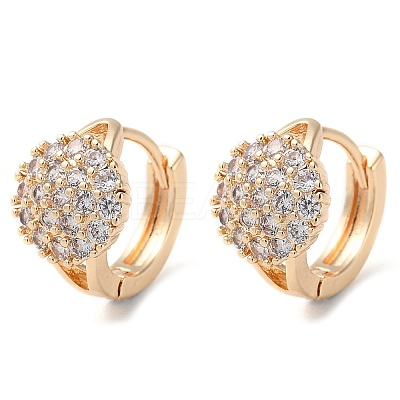 Rack Plating Brass Micro Pave Clear Cubic Zirconia Hoop Earrings for Women LS-EJEW-P238-02KCG-1