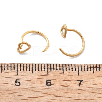 304 Stainless Steel Heart Hoop Nose Rings AJEW-A062-06G-1