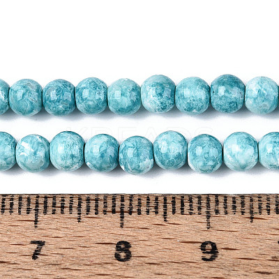 Baking Paint Glass Beads Strands X-DGLA-N016-4mm-08-1