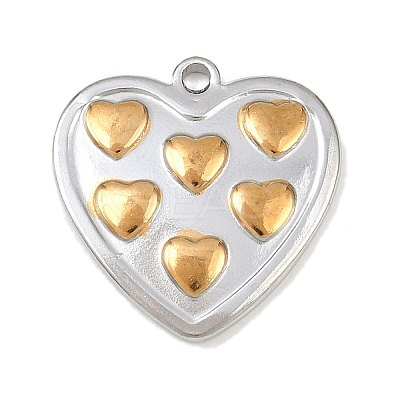 304 Stainless Steel Pendants STAS-C154-05A-GP-1