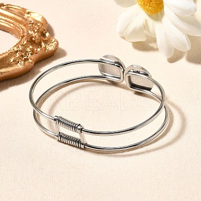 201 Stainless Steel Bangles for Women BJEW-R014-02P-1