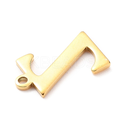 PVD Vacuum Plating  304 Stainless Steel Charms STAS-H112-Z-G-1