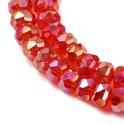 Electroplate Glass Beads Strands GLAA-Q105-03N-1